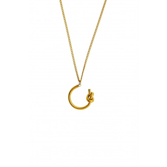 Düğüm Detaylı Çelik Kolye