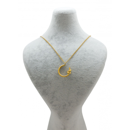 Düğüm Detaylı Çelik Kolye