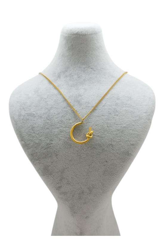 Düğüm Detaylı Çelik Kolye