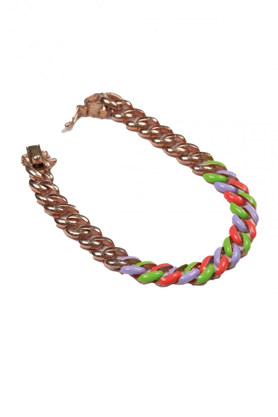 Renkli Mineli Gurmet Zincir Bileklik