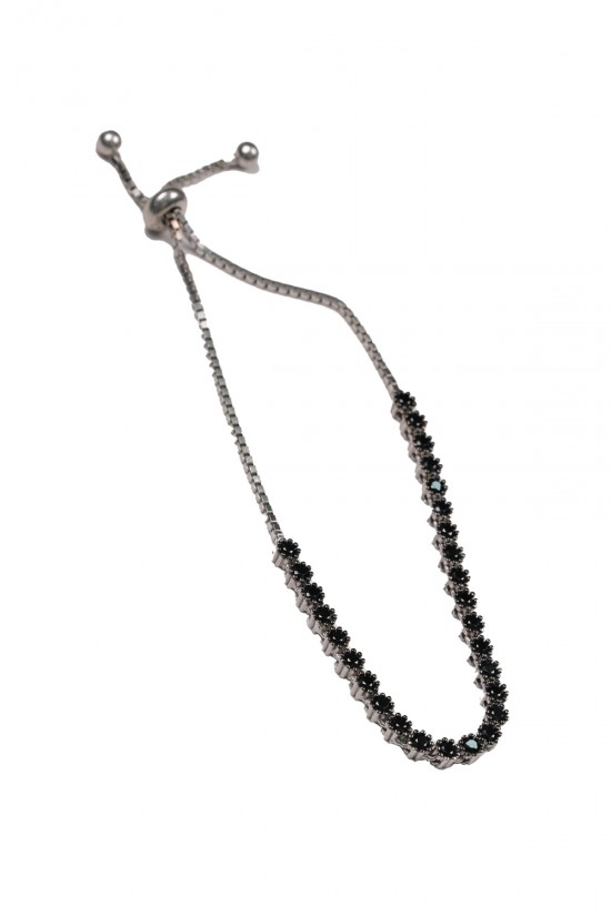 Siyah Taşlı Su Yolu Bileklik