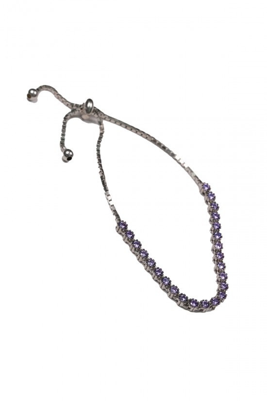 Lila Taşlı Su Yolu Bileklik